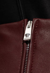Versace Mini Leather Pencil Skirt Burgundy 1014625 1A10955-1RA20