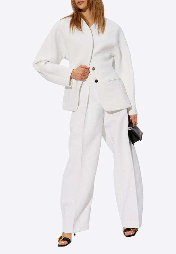 Jacquemus Ovalo Wide-Leg Pants White 241PA079 1526-100