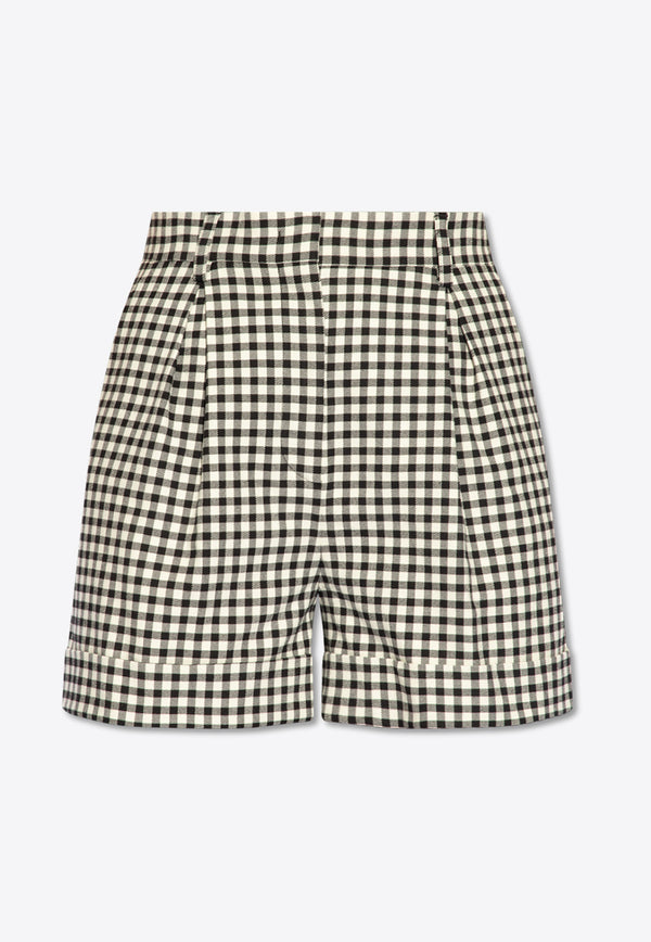 Moschino Gingham Check Tailored Shorts Black 241D A0317 0417-1555