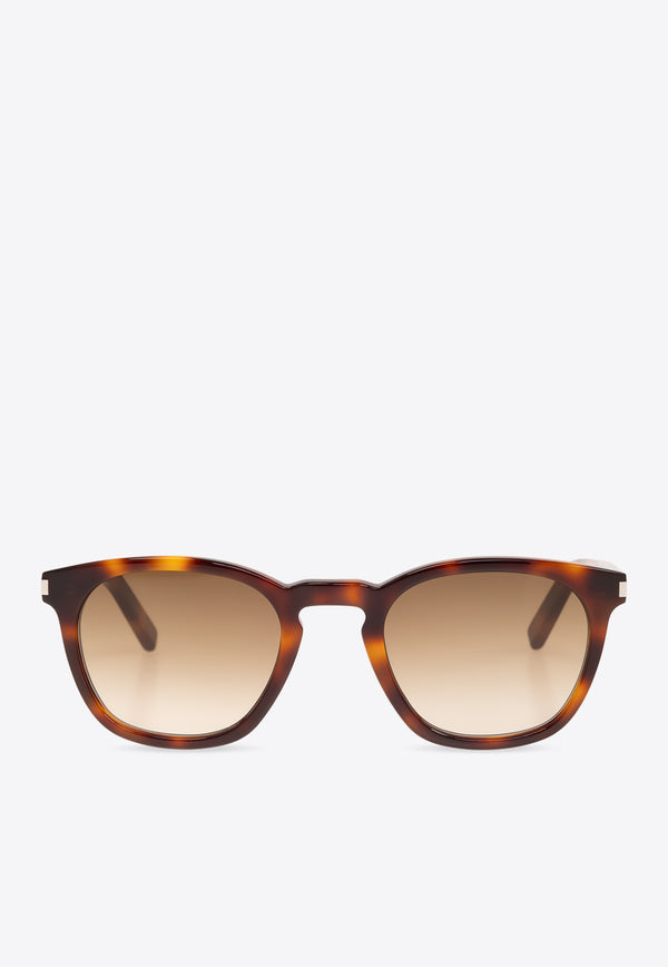 Saint Laurent Tortoiseshell Round-Shaped Sunglasses Brown 419691 Y9956-2302