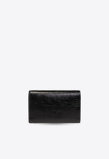 Saint Laurent Mini Uptown Grained Leather Clutch Black 607788 AADA0-1000