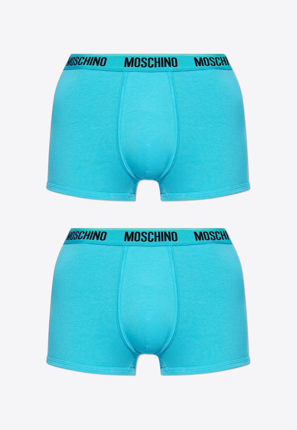 Moschino Branded Waistband Boxers - Set of 2 Blue 241V1 A1314 4406-0333