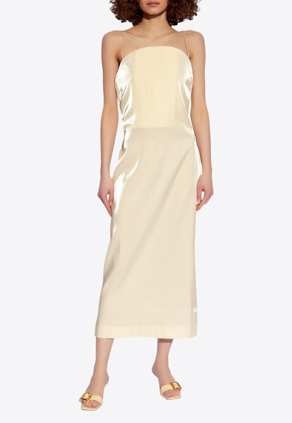 Jacquemus La Robe Carino Midi Dress Yellow 241DR128 1553-205