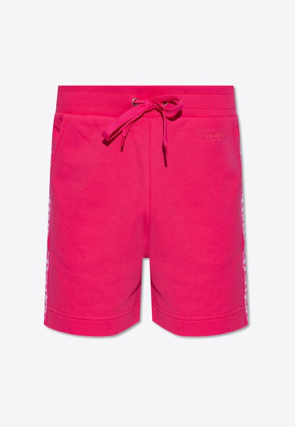 Moschino Embossed Logo Shorts Pink 241V3 A6703 9410-0206