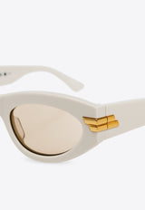 Bottega Veneta Rounded Cat-Eye Sunglasses Brown 720354 V2Q30-1472