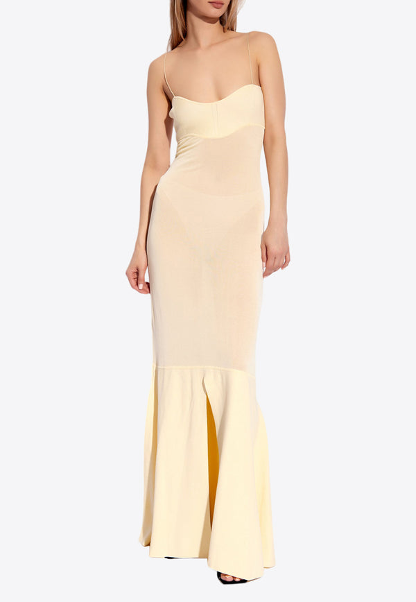 Jacquemus La Robe Fino Maxi Dress Yellow 241KN432 2368-210