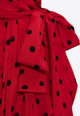 Moschino Polka Dots Halterneck Midi Dress Red 241D A0421 0455-1116