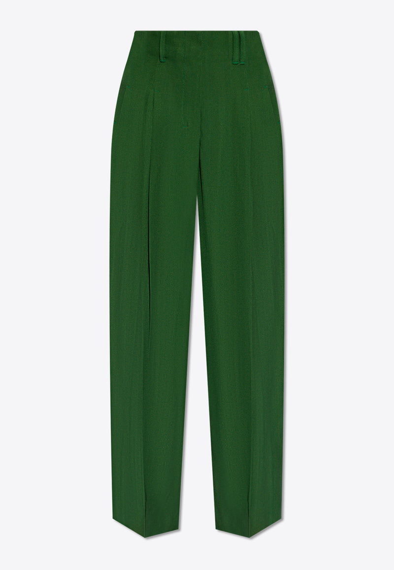 Jacquemus Le Titolo High-Waist Tailored Pants Green 241PA082 1547-590