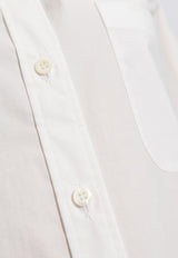 Moschino Logo Print Poplin Shirt White 241E J0214 0531-1001