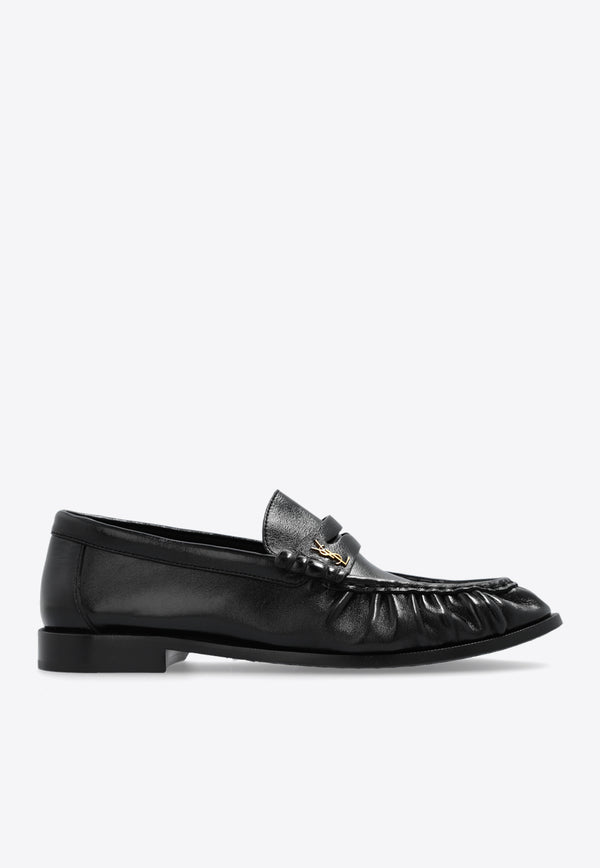 Saint Laurent Le Loafer Nappa Leather Loafers Black 766876 AA00K-1000