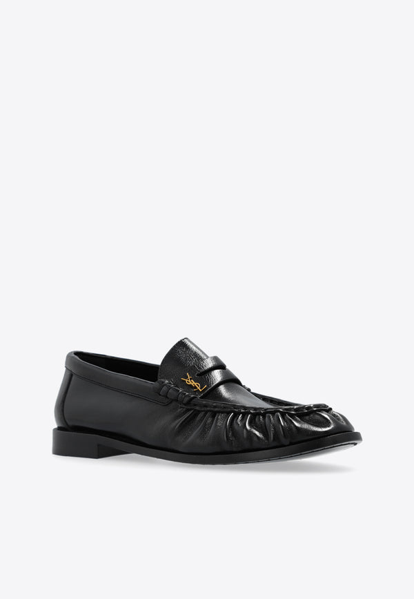 Saint Laurent Le Loafer Nappa Leather Loafers Black 766876 AA00K-1000