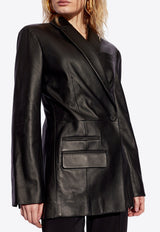 Jacquemus Tibau Leather Blazer Black 241JA046 1576-990