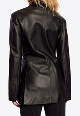 Jacquemus Tibau Leather Blazer Black 241JA046 1576-990