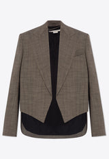 Stella McCartney Pinstripe Wool Blazer Gray 650100 3DR650-1907