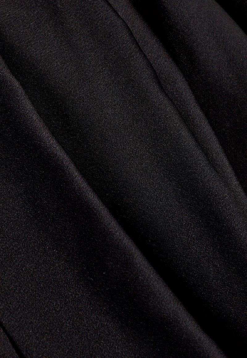 Stella McCartney Draped Viscose Mini Dress Black 6A0362 3BU370-1000