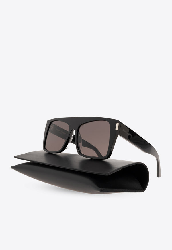 Saint Laurent Vitti Flat-Top Square Sunglasses Gray 779902 Y9956-1000
