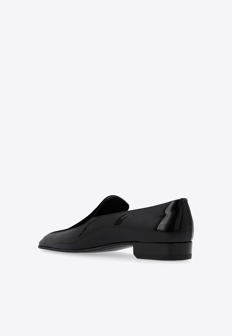 Saint Laurent Gabriel Patent Leather Loafers Black 756161 1TVAO-1000