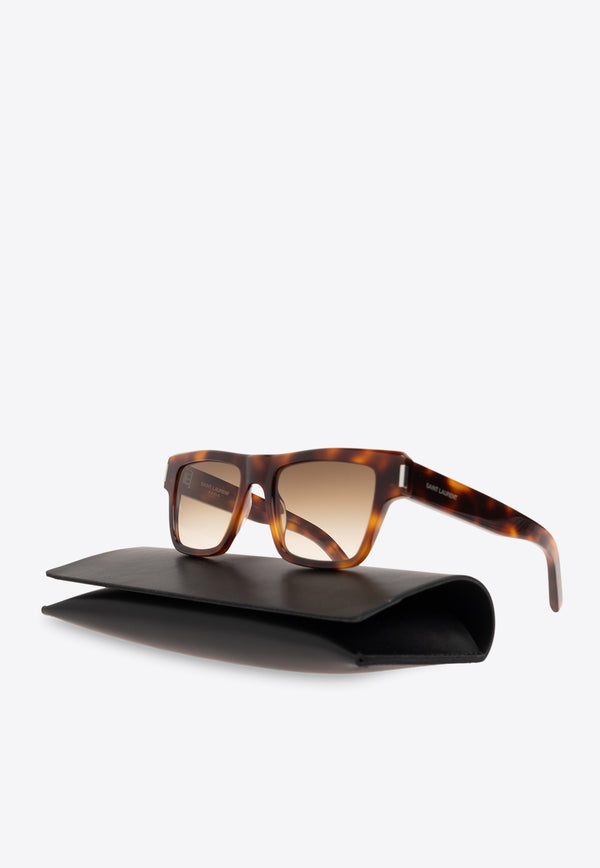 Saint Laurent Tortoiseshell Square-Frame Sunglasses Brown 671568 Y9956-2302