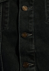 Saint Laurent Classic Short Denim Jacket Black 695177 Y07TE-3962