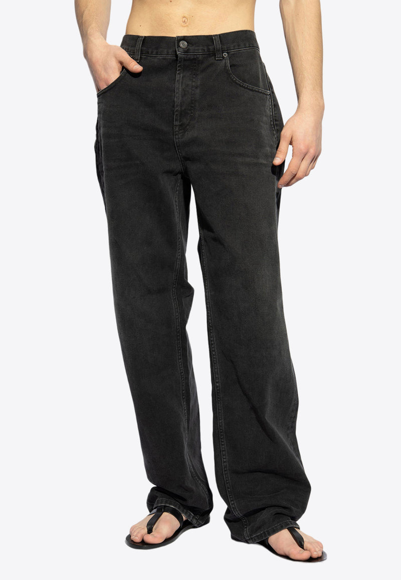 Saint Laurent Faded Baggy Jeans Black 775736 Y15HA-1380