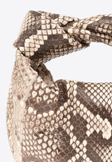 Bottega Veneta Mini Jodie Top Handle Bag in Python Print Leather Roccia 789246 V41F0-8336