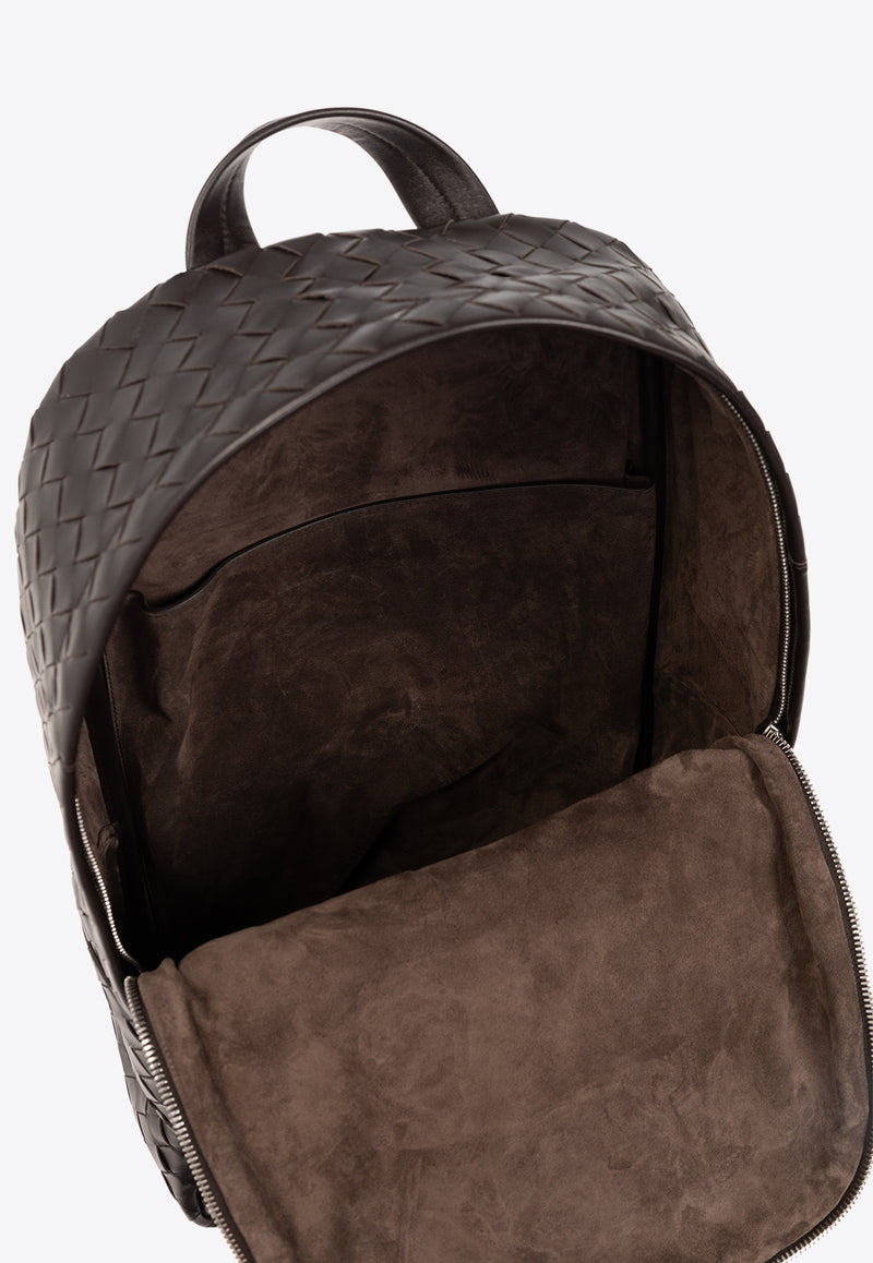 Bottega Veneta Medium Intrecciato Leather Backpack Fondant 730732 V2HL2-2145