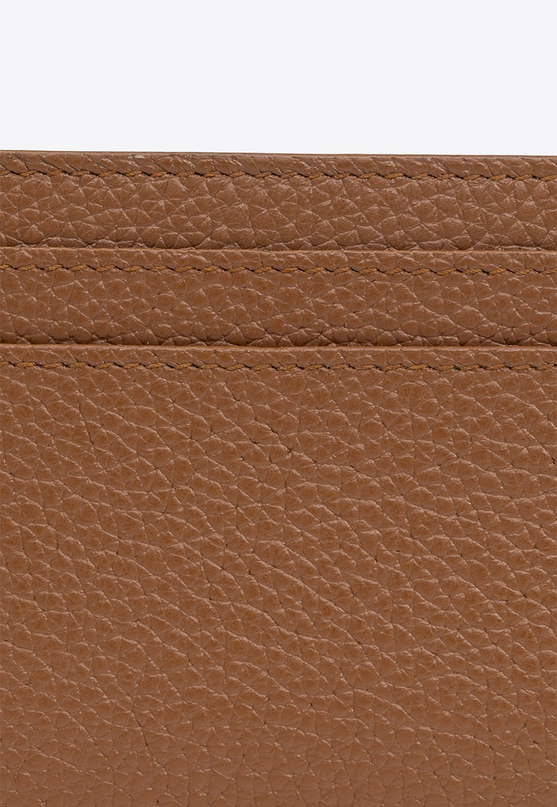 Saint Laurent Cassandre Shadow Leather Cardholder Brown 687098 DTI0E-2536