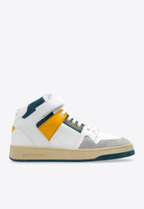 Saint Laurent LAX Leather High-Top Sneakers White 757317 00NAG-9269