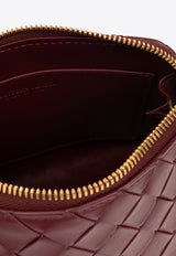 Bottega Veneta Intrecciato Leather Pouch Bag Cherry 764044 V3IV0-6414