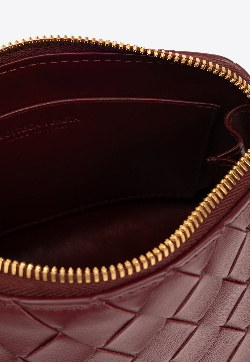 Bottega Veneta Intrecciato Leather Pouch Bag Cherry 764044 V3IV0-6414