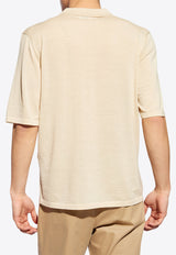 Saint Laurent Cassandre Wool Polo T-shirt Beige 778950 Y75YW-9067