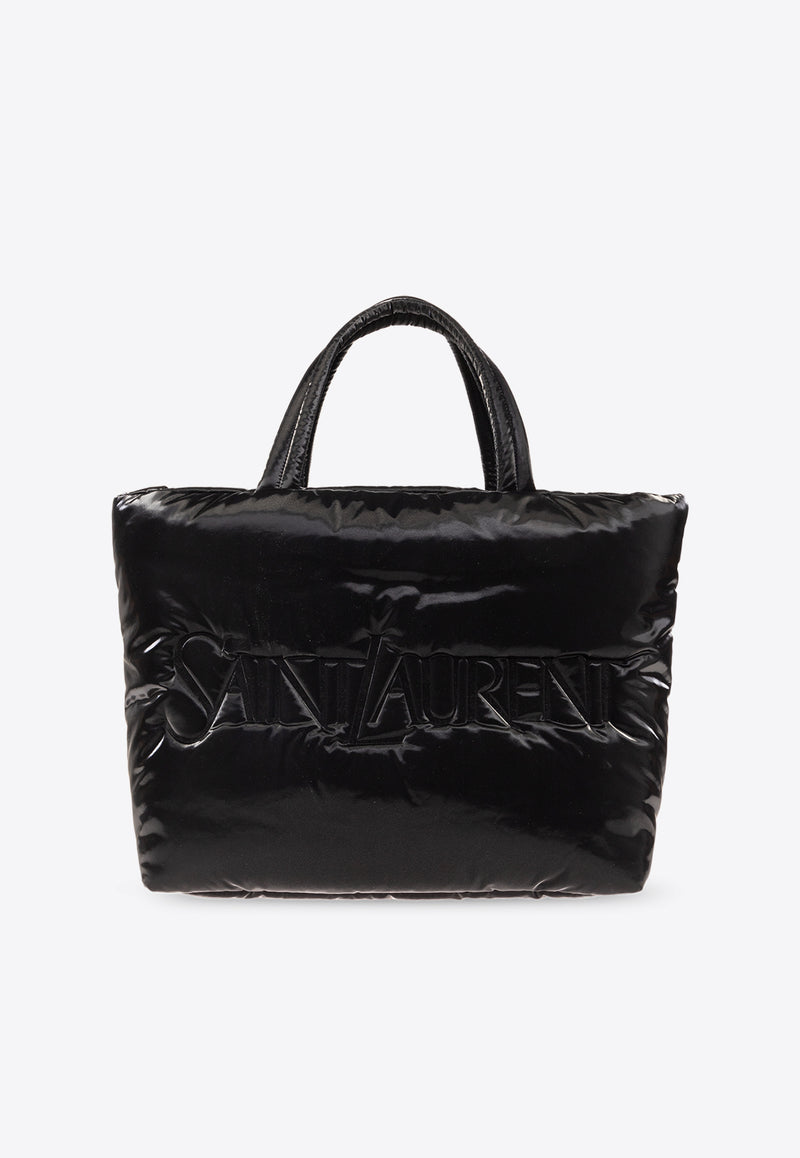 Saint Laurent Silktech Wide Tote Bag Black 756269 FACY8-1000