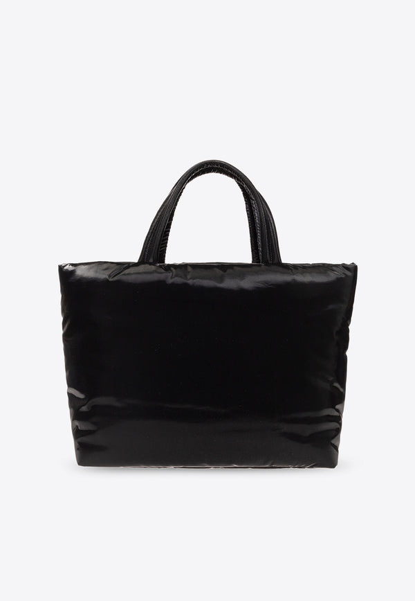 Saint Laurent Silktech Wide Tote Bag Black 756269 FACY8-1000