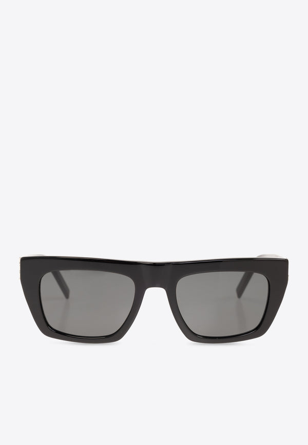 Saint Laurent Cassandre Flat-Top Square Sunglasses Gray 779860 Y9956-1000