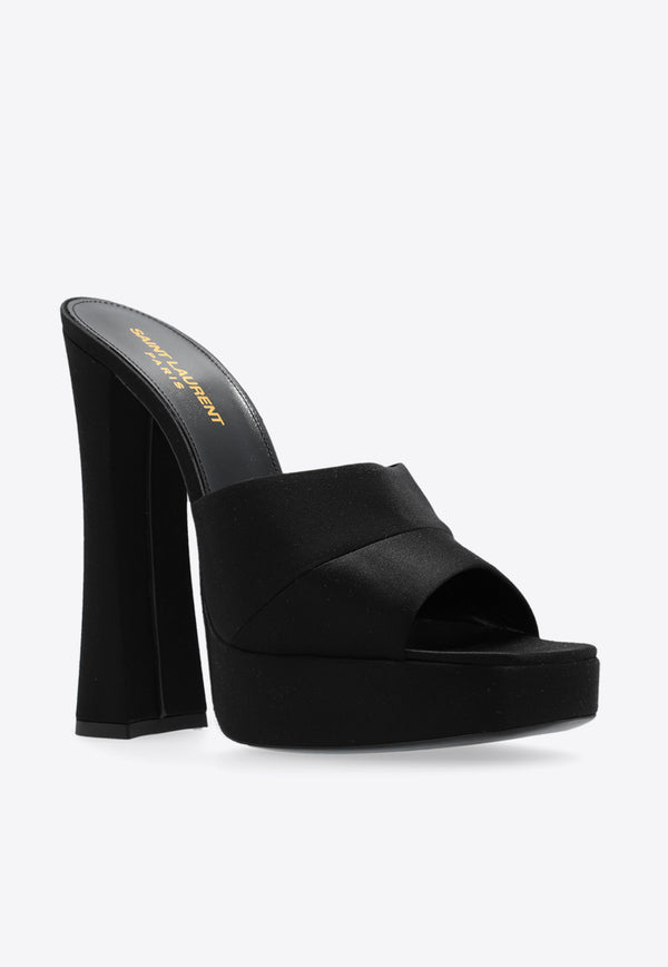 Saint Laurent Boogie 110 Satin Mules Black 775980 9QNAE-1000