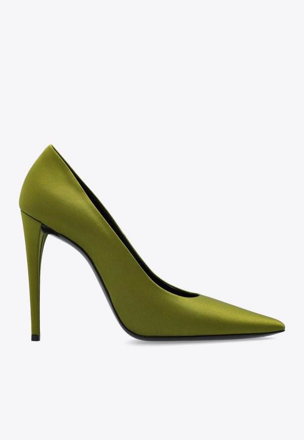 Saint Laurent Monceau 110 Stiletto Pumps Green 776251 AAC4I-2361