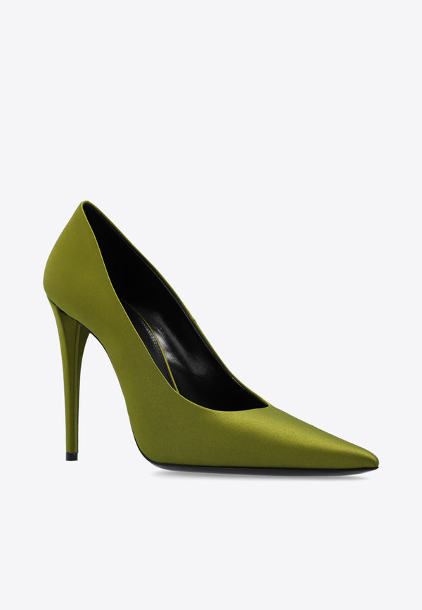 Saint Laurent Monceau 110 Stiletto Pumps Green 776251 AAC4I-2361