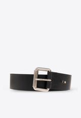 Saint Laurent Motorcycle Leather Belt Black 776154 AAC5Q-1000