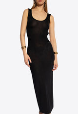 Saint Laurent Fine Knit Maxi Dress Black 779968 YAPK2-1000