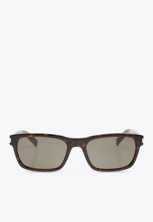 Saint Laurent Classic Rectangular Sunglasses Brown 779827 Y9960-2333