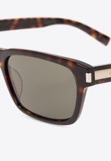 Saint Laurent Classic Rectangular Sunglasses Brown 779827 Y9960-2333