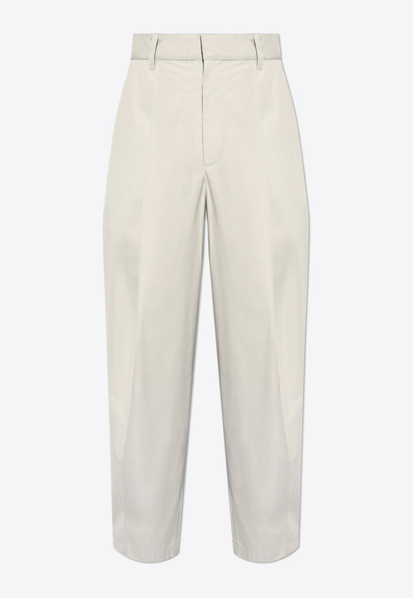 Bottega Veneta Silk Blend Classic Pants Gray , 
