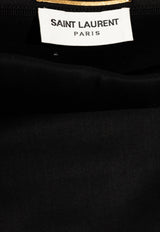 Saint Laurent Strapless Mini Satin Dress Black 780566 Y5I70-1000