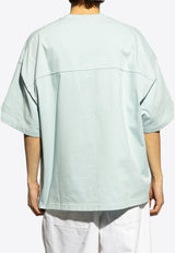 Bottega Veneta Oversized Jersey T-shirt Light Blue 783387 VKLZ0-4056