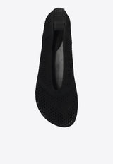 Bottega Veneta Atomic Stretch Knit Ballet Flats Black 787053 V3XY0-1000