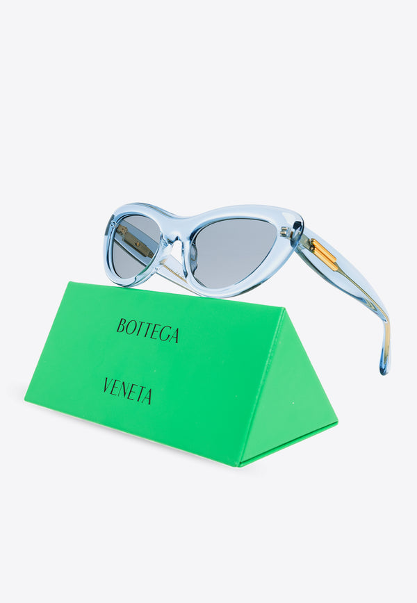 Bottega Veneta Bombe Cat-Eye Sunglasses Blue 791644 V2Q30-4014