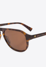 Bottega Veneta Classic Aviator Sunglasses Brown 791659 V2Q30-2819