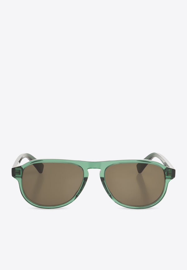Bottega Veneta Classic Aviator Sunglasses Gray 791659 V2Q30-3344