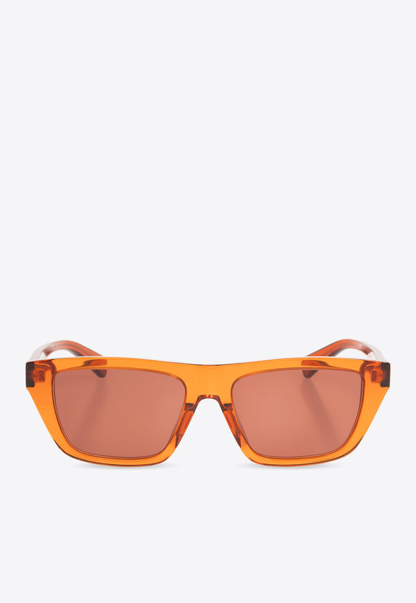 Bottega Veneta Essential Rectangular Sunglasses Brown 791654 V2Q30-7535