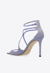 Jimmy Choo Azia 95 Lurex Sandals Purple AZIA 95 CNQ-TANZANITE